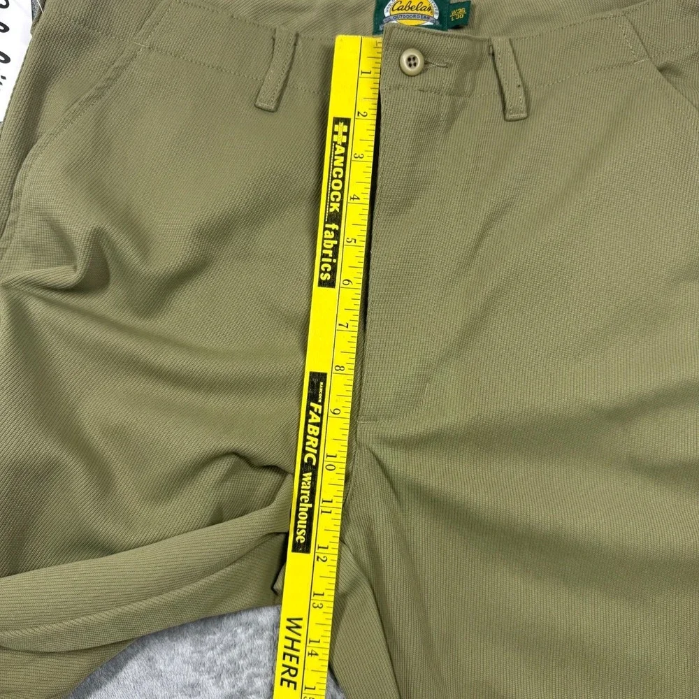 Cabela's Men's Khaki Nylon‎ Outdoor Hiking Pants 36x30 Lightweight